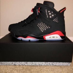 Infared 6’s black and red brand new